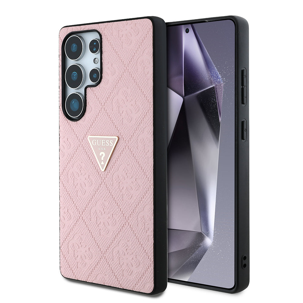 Guess Galaxy S25 Ultra Orjinal Lisanslı 4G Desenli Sıcak Damgalı Üçgen Logolu Kılıf Guess Galaxy S25 Ultra Orjinal Lisanslı 4G Desenli Sıcak Damgalı Üçgen Logolu Kılıf